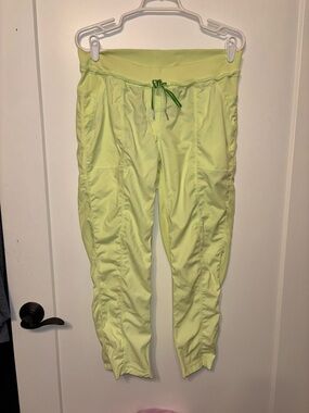 Lululemon Neon Yellow Drawstring Active Joggers
